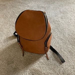 Faux leather back pack
